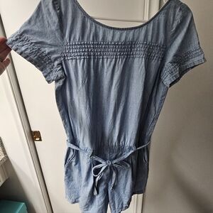 Chambray Short Sleeve Romper